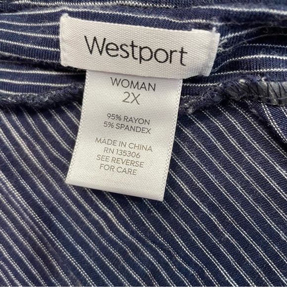 Westport Navy and White Striped Maxi Skirt - Picture 5 of 7